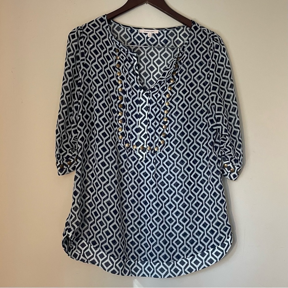 41 Hawthorn - navy and light blue tunic - large​